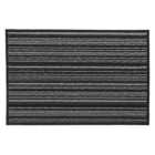 JVL Arona Black Indoor Machine Washable Doormat 40 x 60cm