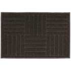 JVL Brown Square Mud Grabber Scraper Doormat 40 x 60cm