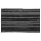 JVL Arona Black Indoor Machine Washable Doormat 50 x 80cm