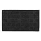JVL Charcoal Firth Rubber Doormat 40 x 70cm