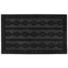JVL Charcoal Knit Indoor Scraper Doormat 40 x 60cm