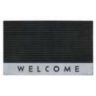 JVL Quartz Welcome Rubber Doormat 45 x 75cm