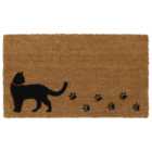 JVL Latex Coir Kitty Cat Doormat 40 x 70cm