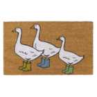 JVL Latex Coir Geese Doormat 45 x 75cm