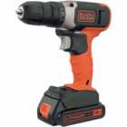 Black & Decker Cordless Drill Drive 18V Lithium Ion with 1.5Ah Battery
