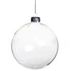 Living and Home White Glass Bauble 8cm 5 Pack