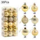 Living and Home Gold Christmas Tree Baubles 36 Pack