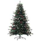Living and Home Frosted Green Artificial Christmas Tree 6ft