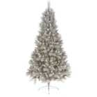 Premier Decorations 2.1m Silver Tipped Fir Grey PVC Artificial Christmas Tree