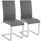 2 Dining Chairs Rocking Chairs - Grey