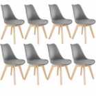 8 Friederike Dining Chairs - Grey