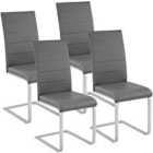 4 Dining Chairs Rocking Chairs - Grey