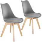 2 Friederike Dining Chairs - Grey