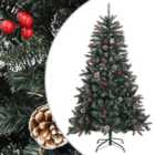 Berkfield Artificial Christmas Tree with Stand Green 120 cm PVC