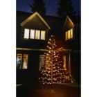SHATCHI Pre-Lit Twig Tree Warm LED Lights Metal Frame Christmas Decoration Festive Indoor Flat Birch Xmas Home Décor