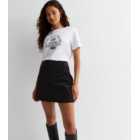 Petite Black Cord Cargo Mini Skirt