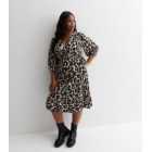 ONLY Curves Brown Leopard Print Wrap Midi Dress
