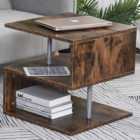 Portland S-Shape 2 Tier Storage Coffee End Table Natural