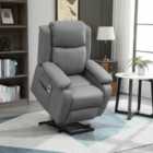 Portland Grey Power Lift Massage Reclining Chair