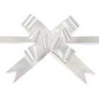 SHATCHI Large 30mm/3cm Ribbon Pull Bows White for All Occation Decoration , 20PK