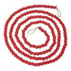 Red Glitter effect Bead chain 2m