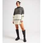 Urban Bliss Black Stripe Knit Mini Jumper Dress