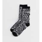 Black Zebra Print Socks