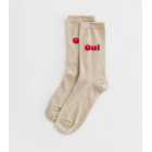 Cream Oui Oui Logo Socks