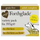 Forthglade Complete Grain Free Chicken Variety Pack, 6x395g