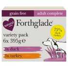 Forthglade Complete Grain Free Duck & Turkey Variety Pack, 6x395g