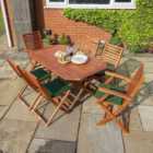 Rowlinson Plumley 6 Seater Dining Set Green