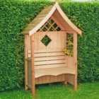 Shire Arum 2 Seater 7.1 x 4 x 2.1ft Overlap Arbour with Seat