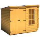 Shire Hampton 7 x 11ft Double Door Traditional Summerhouse with Side Shed