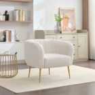 Artemis Home Ronan Boucle Fabric Accent Chair - Cream