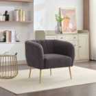 Artemis Home Ronan Boucle Fabric Accent Chair - Dark Grey