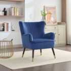 Artemis Home Madison Velvet Fabric Accent Chair - Dark Blue