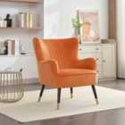 Artemis Home Madison Velvet Fabric Accent Chair - Orange