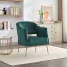 Artemis Home Hobson Velvet Fabric Accent Chair - Green