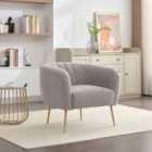 Artemis Home Ronan Boucle Fabric Accent Chair - Light Grey
