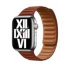 Apple Official Watch Band 45mm Leather Band S/M - Umber