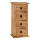 Seconique Corona 4 Drawer Cd Chest - Distressed Waxed Pine