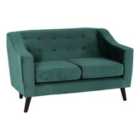Seconique Ashley 2 Seater Sofa - Green Velvet Fabric