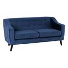 Seconique Ashley 3 Seater Sofa - Blue Velvet Fabric