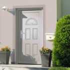 vidaXL Front Door White 110X210cm PVC