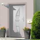 vidaXL Front Door White 108X208cm PVC