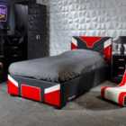 X Rocker Cerberus Mkii Ottoman Gaming Bed - Single 3ft - Red