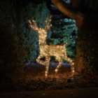 Warm white LED Brown Stag Single Christmas light (H) 1370mm