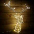 75cm LED Wall Mounted Stag Christmas Decoration in Warm White