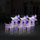 Berkfield Christmas Reindeers 6 pcs Multicolour 240 LEDs Acrylic