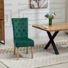 Artemis Home Pienza Velvet Dining Chairs - Set of 2 - Green